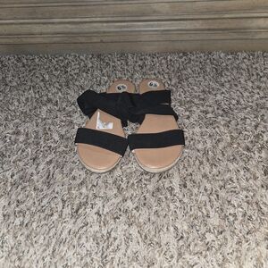 Kids Black Sandals